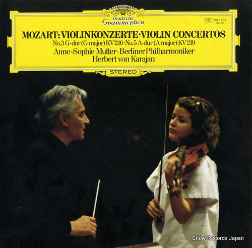 KARAJAN, HERBERT VON mozart; violinkonzerte no.3 g-dur kv216 MG1160