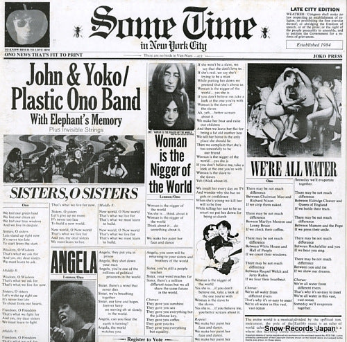 JOHN AND YOKO / PLASTIC ONO BAND sometime in new york city PCSP716