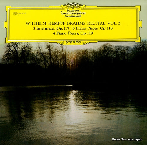 KEMPFF, WILHELM brahms recital vol.2 MG2233