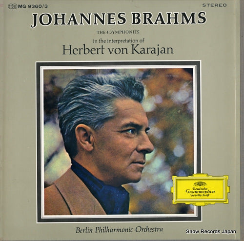 KARAJAN, HERBERT VON brahms; the 4 symphonies in the interpretation of MG9360/3