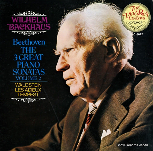 BACKHAUS, WILHELM beethoven; the three great piano sonatas vol.2 SLC6042