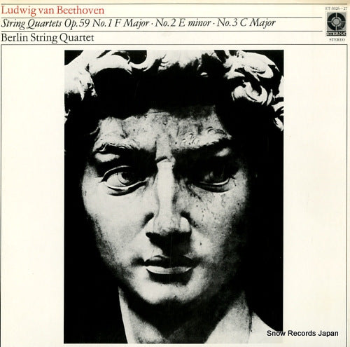 BERLIN STRING QUARTET beethoven; string quartets op.59 no.1, no.2 & no.3 ET-3026-27