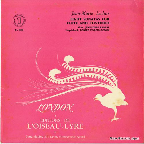 RAMPAL, JEAN-PIERRE jean-marie leclair; eight sonatas for flute and continuo OL50050/OL50051