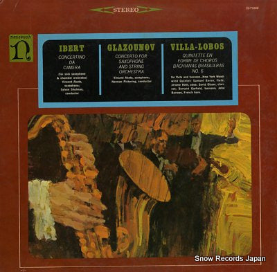 SHULMAN, SYLVAN ibert; concertino da camera H-71030