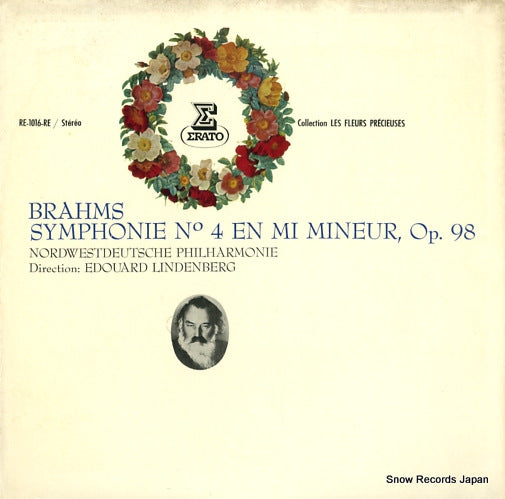 LINDENBERG, EDOUARD brahms; symphonie no.4 en mi mineur, op.98 RE-1016-RE