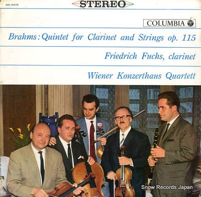 WIENER KONZERTHAUS QUARTETT brahms; quintet for clarinet and strings op.115 OS-3308