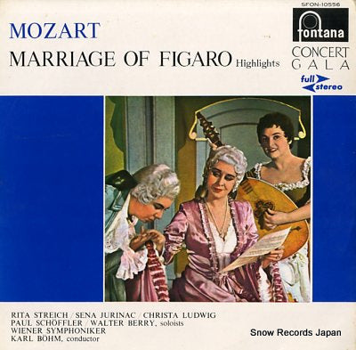 BOHM, KARL mozart; marriage of figaro highlights SFON-10556
