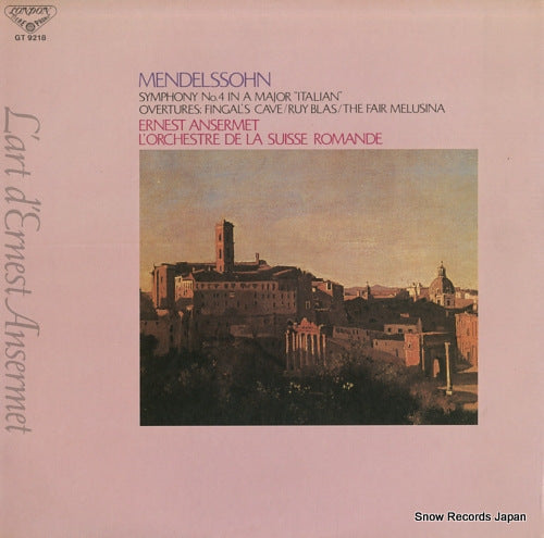 ANSERMET, ERNEST mendelssohn; symphony no.4 in a major "italian" GT9218