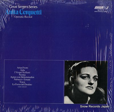 CERQUETTI, ANITA operatic recital SR33189