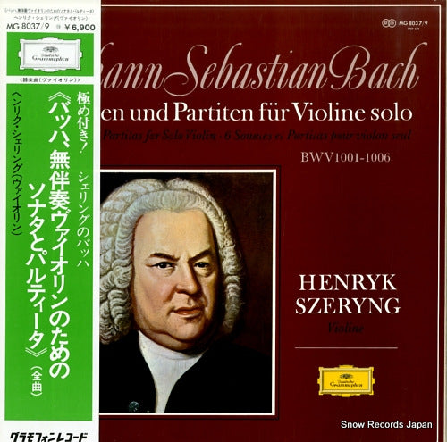 SZERYNG, HENRYK bach; 6 sonaten und partiten fur violine solo MG8037/9