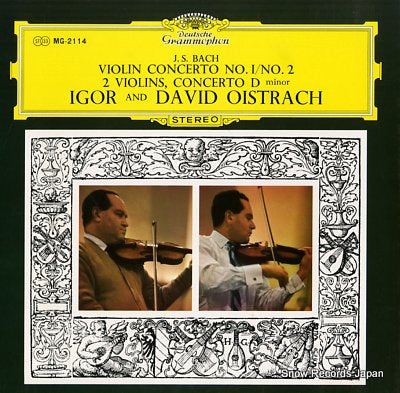 OISTRACH, IGOR AND DAVID bach; violin concerto no.1 / no.2 MG-2114
