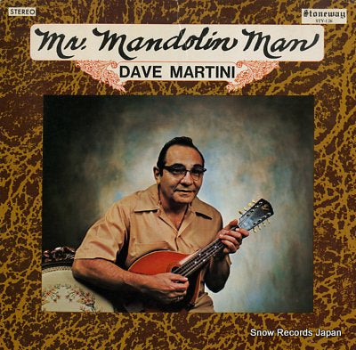 MARTINI, DAVE mr. mandolin man STY-126