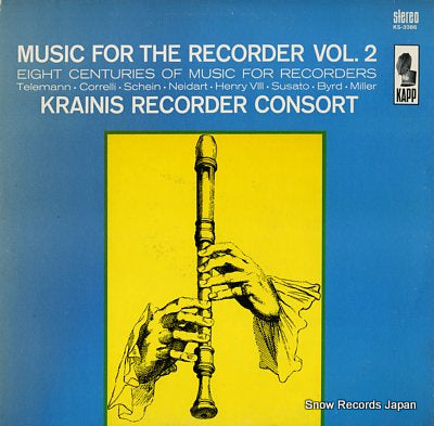 KRAINIS RECORDER CONSORT music for the recorder vol.2 KS-3386
