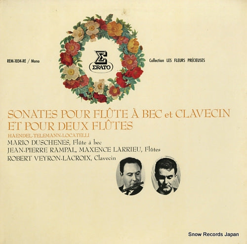 DUSCHENES, MARIO haendel; sonates pour flute a bec et clavecin REM-1034-RE