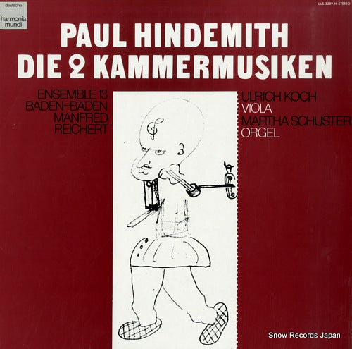 REICHERT, MANFRED paul hindemith; die 2 kammermusiken ULS-3289-H