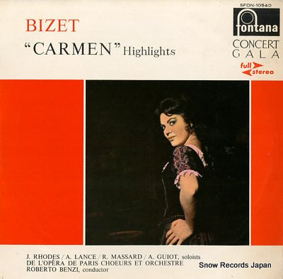 BENZI, ROBERTO bizet; carmen high lights SFON-10540