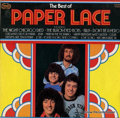 PAPER LACE the best of paper lace SHM868