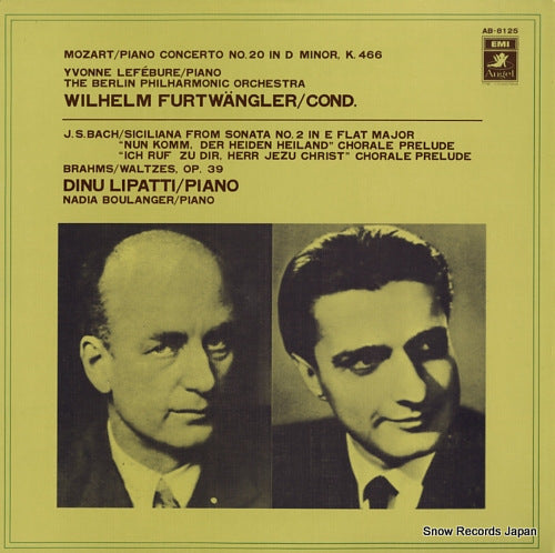 FURTWANGLER, WILHELM mozart; piano concerto no.20 in d minor k.466 AB-8125