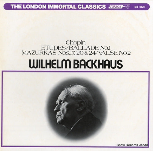 BACKHAUS, WILHELM chopin; etudes / ballade no.1 MZ5127