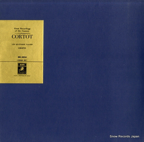 CORTOT, ALFRED chopin; les quatorze valses GR-2014