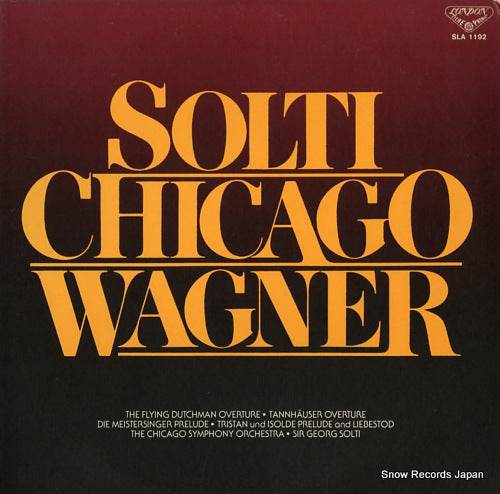 SOLTI, GEORG solti chicago wagner SLA1192