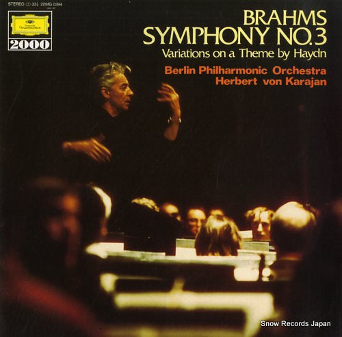 KARAJAN, HERBERT VON brahms; symphony no.3 20MG0394