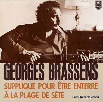 BRASSENS, GEORGES supplique pour etre enterre a la plage de sete FDX-278