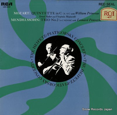 HEIFETZ-PIATIGORSKY CONCERTS, THE mozart; quintette in c LSC-3048
