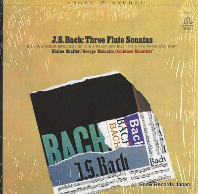 SHAFFER, ELAINE / GEORGE MALCOLM / AMBROSE GAUNTLETT bach; three flute sonatas S36337