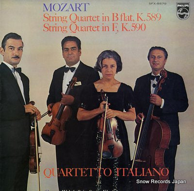 QUARTETTO ITALIANO mozart; string quartet in b flat k.589 SFX-8579