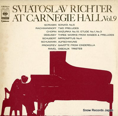 RICHTER, SVIATOSLAV at carnegie hall vol.9 SONC15066