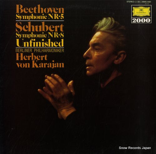 KARAJAN, HERBERT VON beethoven; symphonie nr.5 / schubert; symphonie nr.8 unfinished 20MG0301