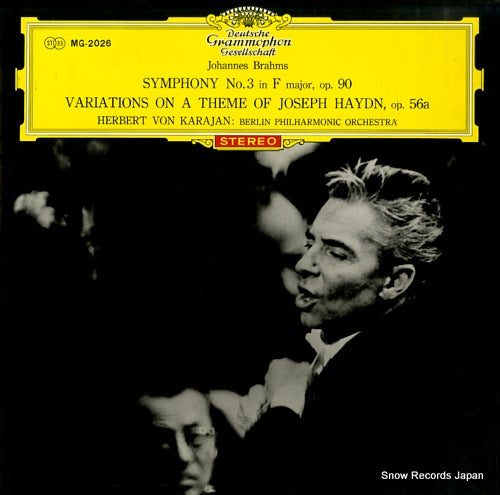 KARAJAN, HERBERT VON brahms; symphony no.3 in f major, op.90 MG-2026