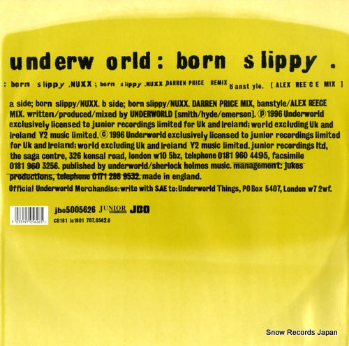 UNDER WORLD born slippy JBO5005626
