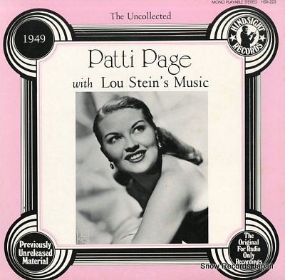 PAGE, PATTI with lou stein's music HSR-223