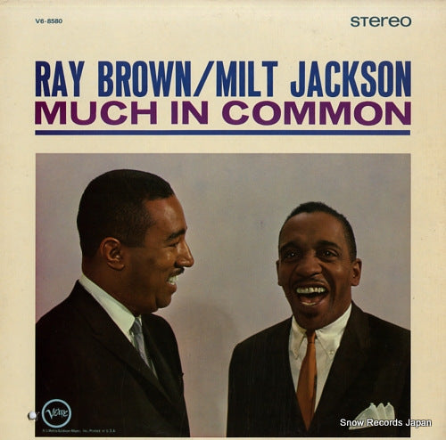 JACKSON, MILT / RAY BROWN much in common V6-8580
