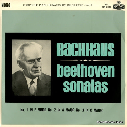 BACKHAUS, WILHELM beethoven; piano sonatas vol.1 MR5098