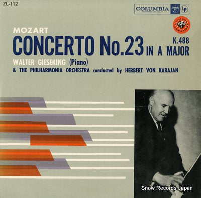 KARAJAN, HERBERT VON mozart; concerto no.23 ZL-112
