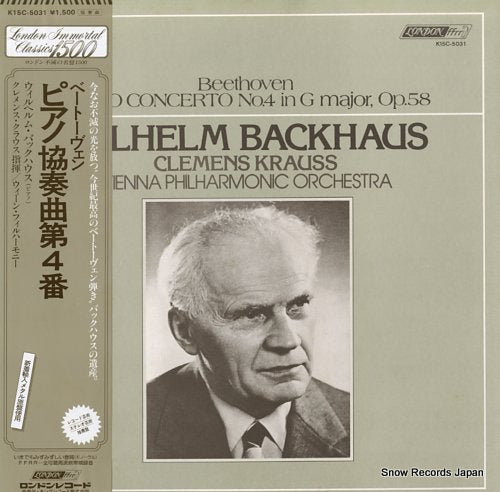 BACKHAUS, WILHELM beethoven; piano concerto no.4 in g major K15C-5031