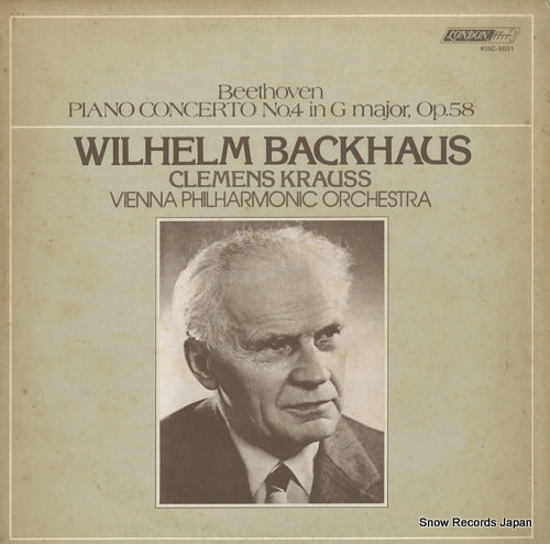 BACKHAUS, WILHELM beethoven; piano concerto no.4 in g major K15C-5031