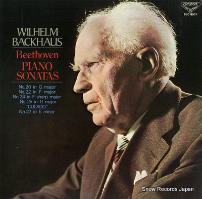 BACKHAUS, WILHELM beethoven; piano sonatas SLC8071