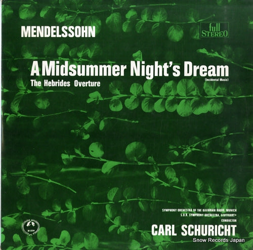 SCHURICHT, CARL mendelssohn; a midsummer night's dream SM-2214