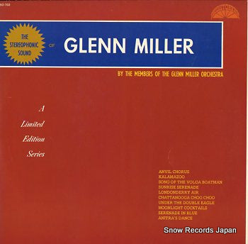 MILLER, GLENN stereophonic sound of, the X-BO-703