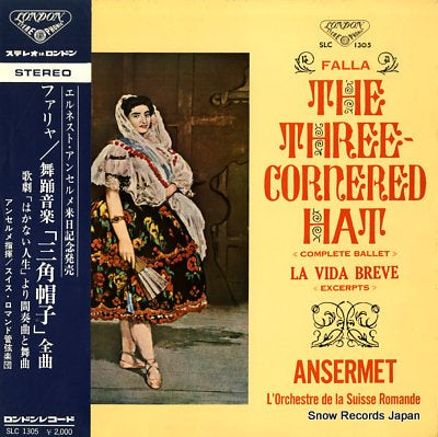 ANSERMET, ERNEST falla; the three-cornered hat (complete ballet) SLC1305