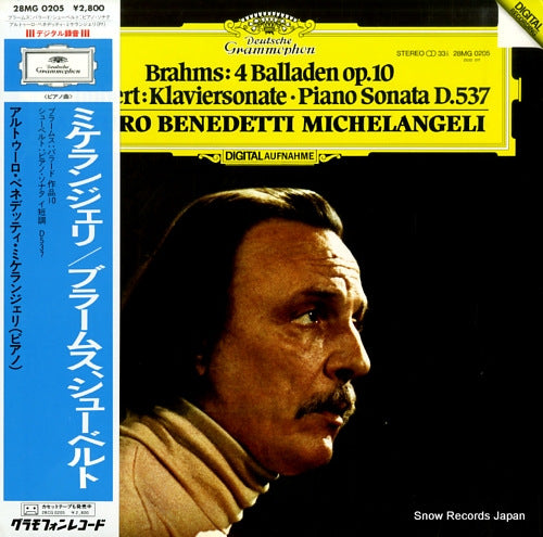 MICHELANGELI, ARTURO BENEDETTI brahms; 4 balladen op.10 28MG0205