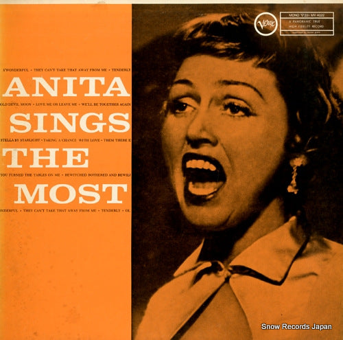 O'DAY, ANITA anita sings the most MV4022