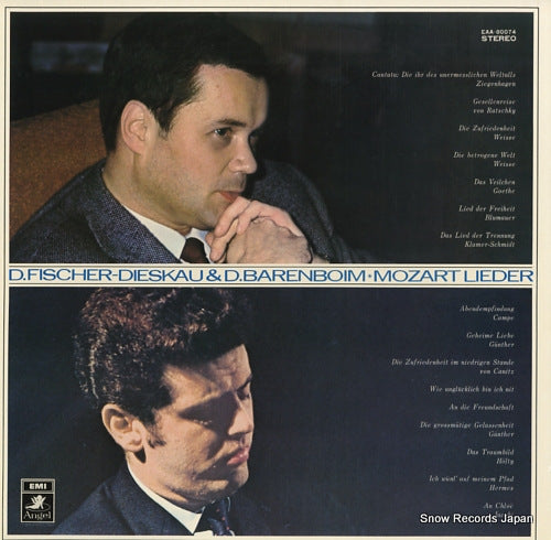FISCHER=DIESKAU, DIETRICH, AND DANIEL BARENBOIM mozart; lieder EAA-80074