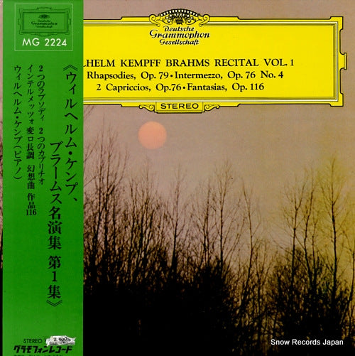 KEMPFF, WILHELM recital vol.1 MG2224