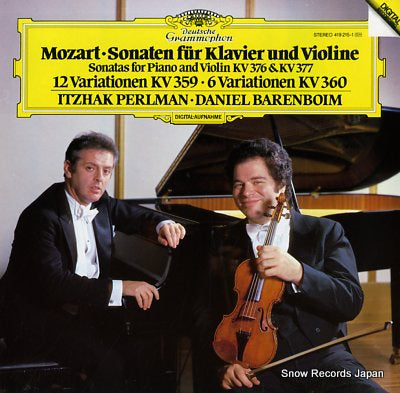 PERLMAN, ITZHAK / BARENBOIM, DANIEL mozart; sonaten fur klavier und violine 419215-1