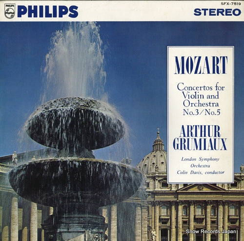 GRUMIAUX, ARTHUR mozart; concertos for violin and orchestra no.3 / no.5 SFX-7519
